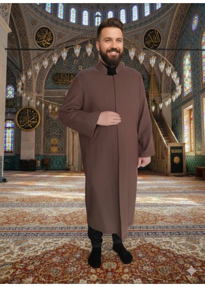 Kışlık Kaşe Cübbe (Kahve)