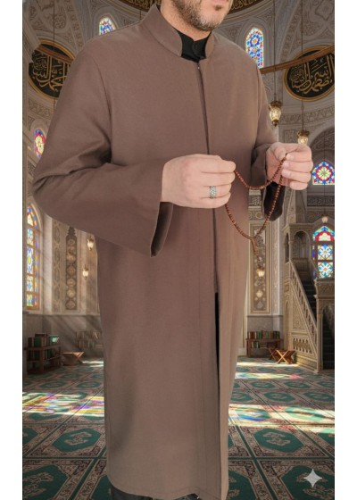 Kışlık Kaşe Cübbe (Kahve)