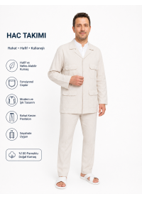 Erkek hac umre Takım (ekru)