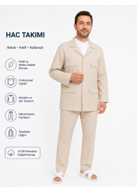 Erkek hac umre Takım (bej)