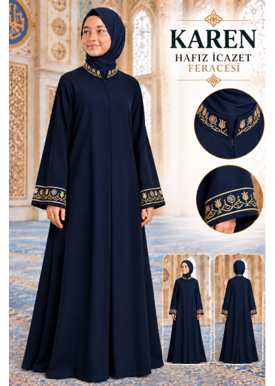 Hafız İcazet Feracesi (lacivert)