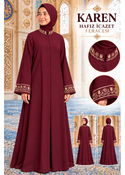 Hafız İcazet Feracesi (bordo)
